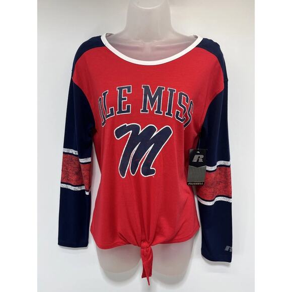 New! OLE MISS Shirt Womens Small Rebels University Of Mississippi Red - Picture 1 of 8